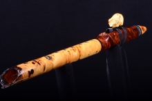 Yellow Cedar Burl Native American Flute, Minor, Mid G-4, #H27D (11)